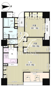 エンブレムコート明石町 501 間取り図