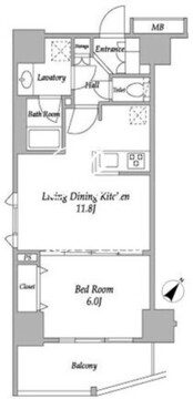 グランカーサ三ノ輪 201 間取り図