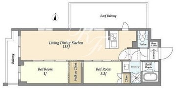 アジールコート練馬中村橋 401 間取り図