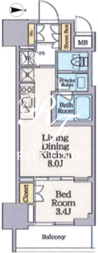 クレストコート池上 1002 間取り図