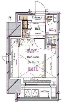 ブランシエスタ浅草蔵前 1205 間取り図