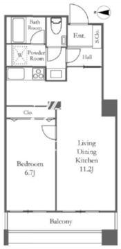 リバーシティ21イーストタワーズ 10-1511 間取り図