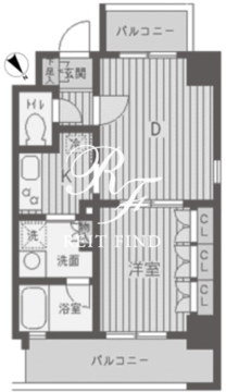 パークフラッツ渋谷代官山 806 間取り図