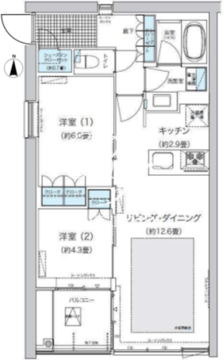 ガーデニエール砧ウエスト 451 間取り図