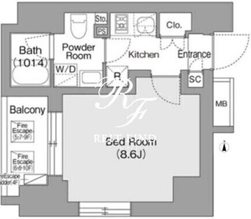 コンフォリア・リヴ森下ＭＵＴＩＯ 704 間取り図