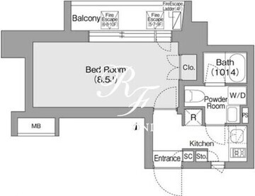 コンフォリア・リヴ森下ＭＵＴＩＯ 701 間取り図
