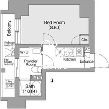 コンフォリア・リヴ森下ＭＵＴＩＯ 703 間取り図