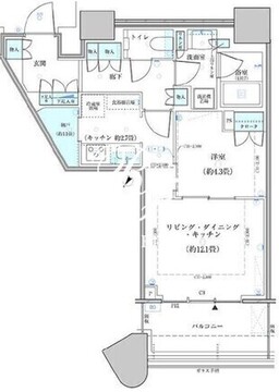 パークタワー勝どき S-1708 間取り図