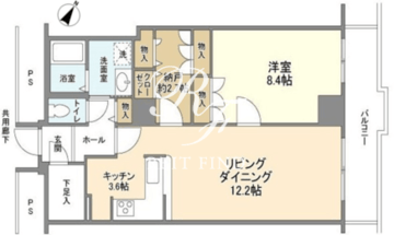 トルナーレ日本橋浜町 1403 間取り図