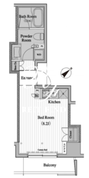 レジディア月島2 610 間取り図