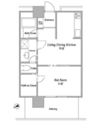 プラザタワー勝どき 2816 間取り図