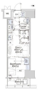ベルファース蒲田ウエスト 904 間取り図