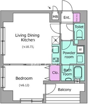 レジディア広尾南 902 間取り図