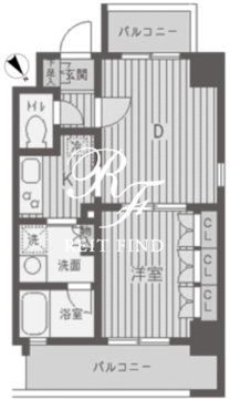 パークフラッツ渋谷代官山 406 間取り図