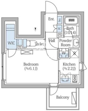 コンポジット新宿三丁目 502 間取り図