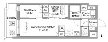 コンフォリア・リヴ南品川 223 間取り図