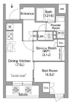 コンフォリア・リヴ南品川 230 間取り図