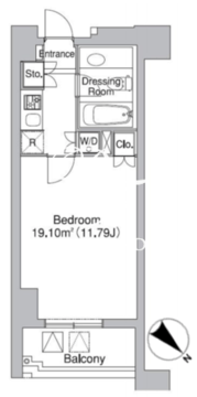 レジディア市ヶ谷2 501 間取り図