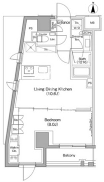ザ・パークハビオ新高円寺 601 間取り図