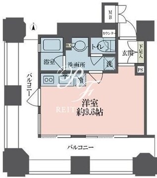 ルネ新宿御苑タワー 508 間取り図
