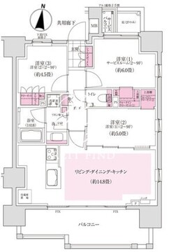 ディームス木場 203 間取り図