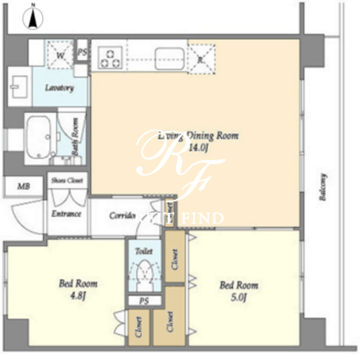 HF大森町レジデンス 203 間取り図