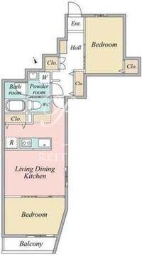 ロワジール西ヶ原 102 間取り図