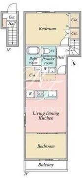 ロワジール西ヶ原 204 間取り図