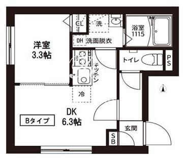 レピュア菊川駅前レジデンス 202 間取り図