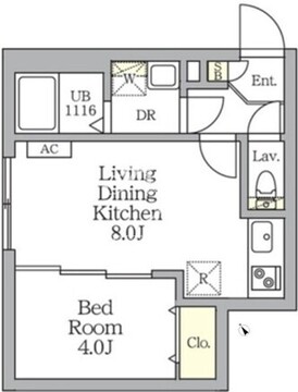 アグライア新宿横寺町 308 間取り図