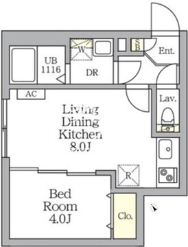 アグライア新宿横寺町 208 間取り図