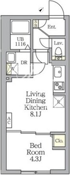 アグライア新宿横寺町 106 間取り図