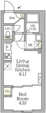 アグライア新宿横寺町 301 間取り図