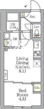 アグライア新宿横寺町 306 間取り図