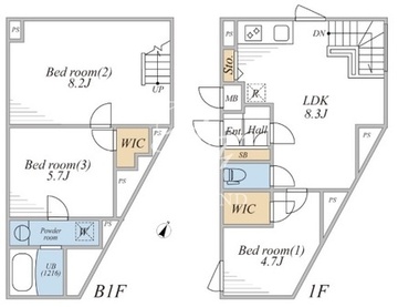 リーガランド三軒茶屋サウス 102 間取り図