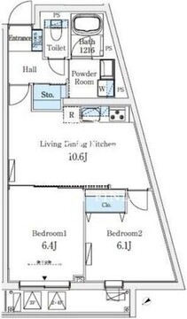 ソラシアレジデンス大井町 201 間取り図