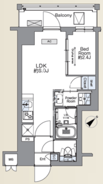 ＳＳ．ＦＬＡＴ平井 602 間取り図