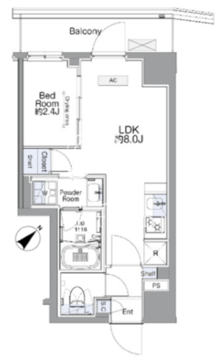 ＳＳ．ＦＬＡＴ平井 803 間取り図