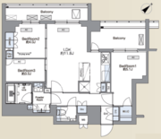 ＳＳ．ＦＬＡＴ平井 1001 間取り図