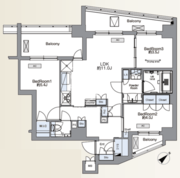 ＳＳ．ＦＬＡＴ平井 1002 間取り図