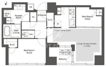 コンフォリア新中野 1105 間取り図