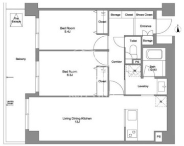 コンフォリア西荻北 303 間取り図