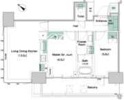 パークアクシス豊洲キャナル 518 間取り図