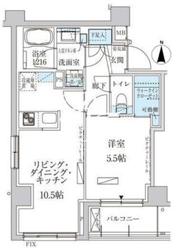 パークアクシス池上 405 間取り図