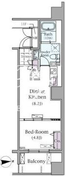 パークアクシス元浅草ステージ 1210 間取り図