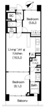 ブリリアイスト三軒茶屋 I-215 間取り図