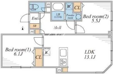 リーガランド幡ヶ谷サウス 403 間取り図