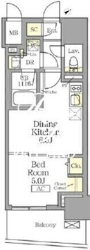 テラス北千住 203 間取り図