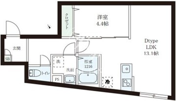 レピュア小石川レジデンス2 201 間取り図
