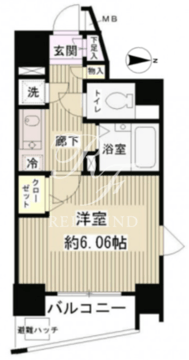 レジディア新中野 902 間取り図